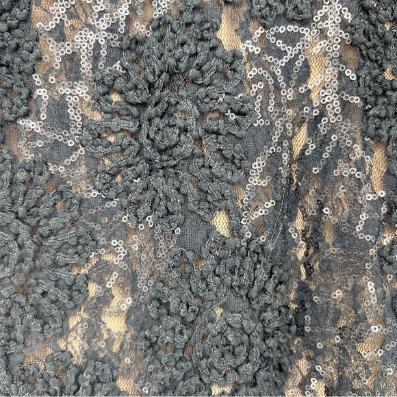 Dress the Population Carole Black Sequin and Lace Cocktail Sheath Dress Size M - Picture 7 of 13